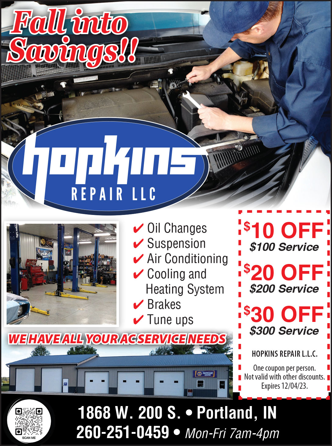 Napa Special | Hopkins Repair LLC